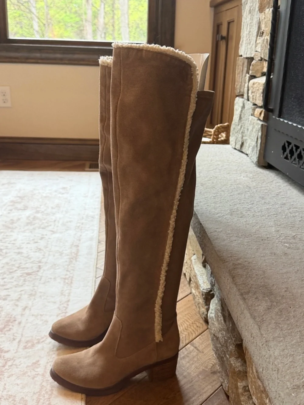 Vince Camuto Tan Suede Over-the-Knee Boots